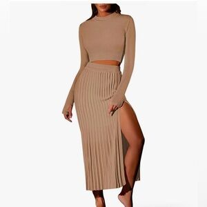 Pink Queen Women's 2 Piece Sweater Outfits Set